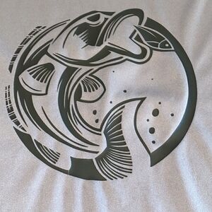 Bass Fishing Logo Men’s Tee Shirt Size XL